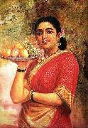 Raja Ravi Varma The Maharashtrian Lady France oil painting artist